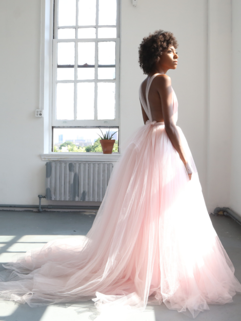 Pale pink tulle dress by the lotus bloom co