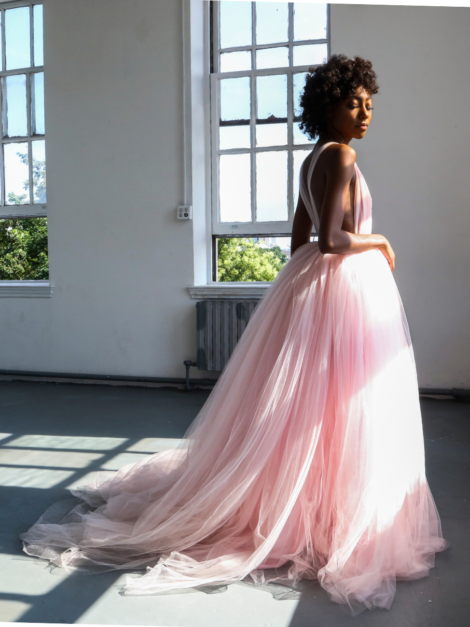 Pale pink tulle dress by the lotus bloom co