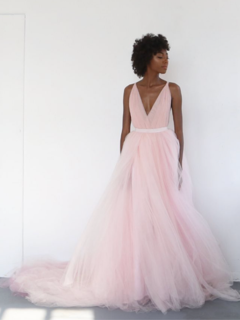 Pale pink tulle dress by the lotus bloom co