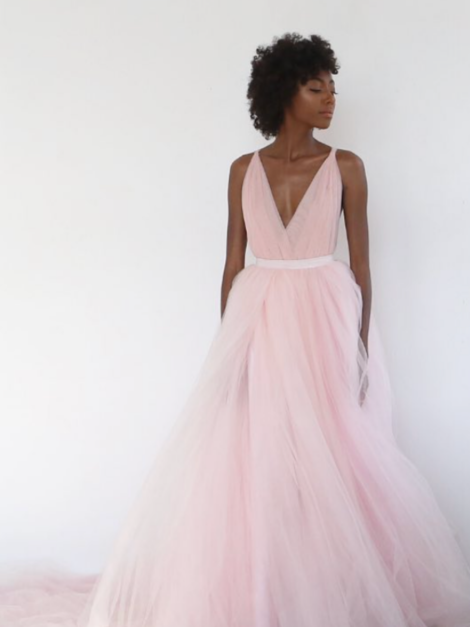 Pale pink tulle dress by the lotus bloom co