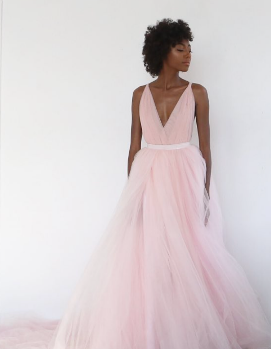 Pale pink tulle dress by the lotus bloom co